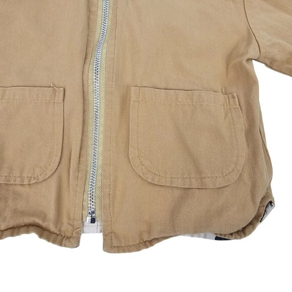 *Last chance item** Baby Toddler Jacket Reversible Unisex Kids Khaki Polka Dot - Picture 13 of 16